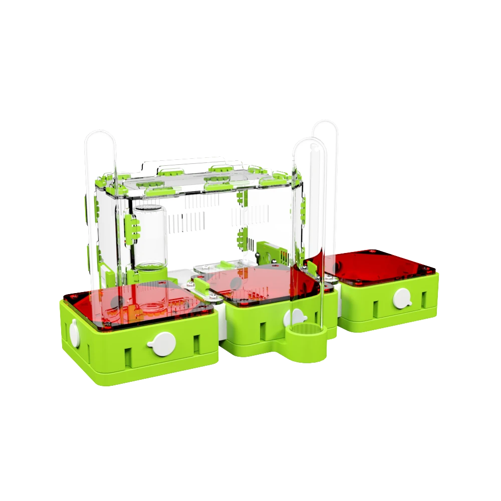 Fazenda horizontal modular com arena e 3 ninhos