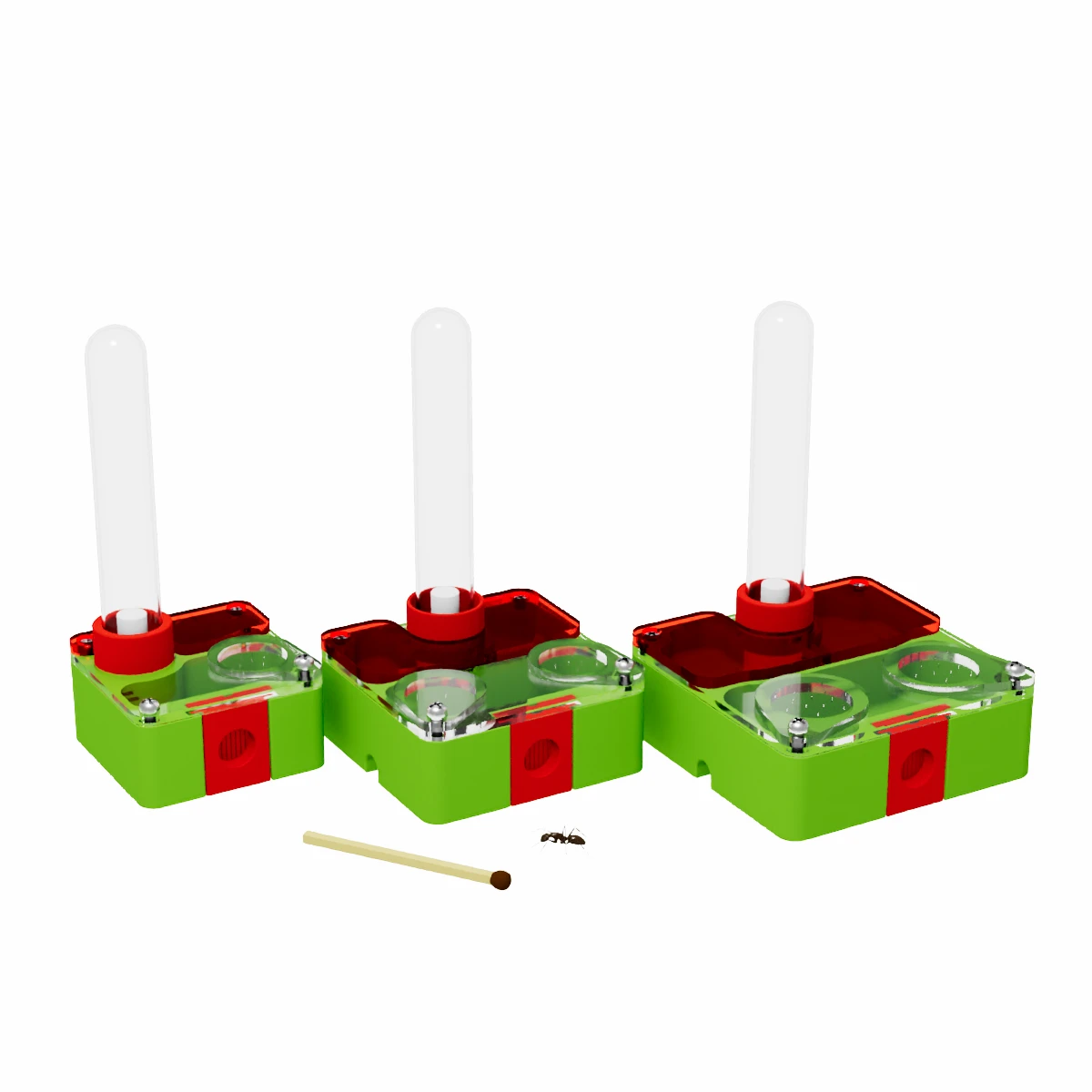 Incubadora quadrada 60mm com arena de alimentação