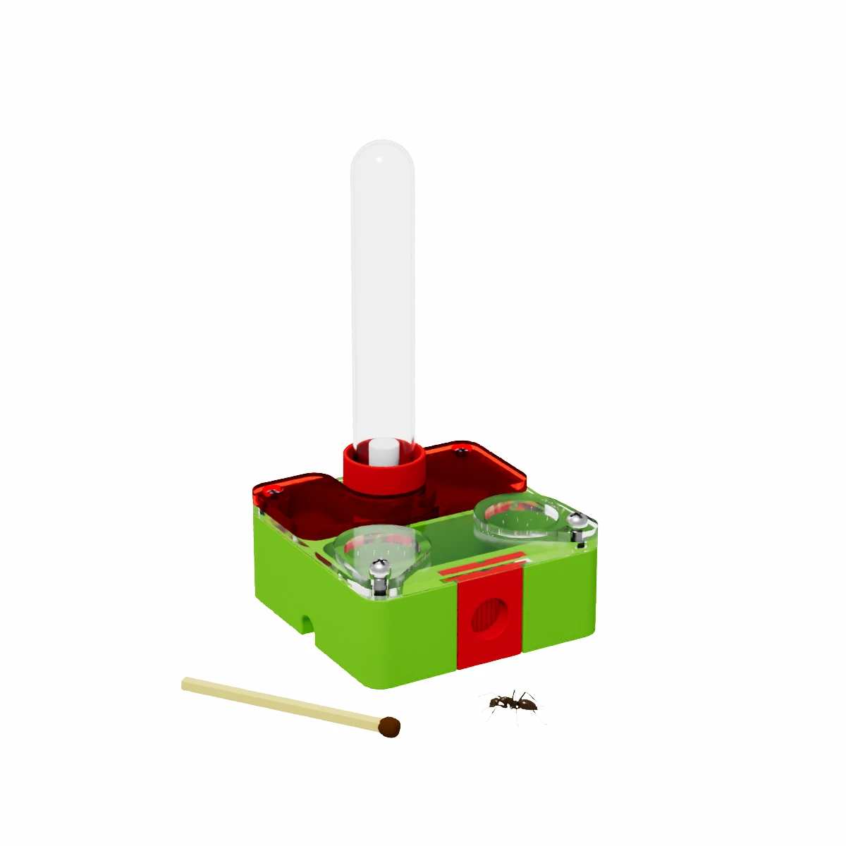 Incubadora quadrada 50mm com área de alimentação