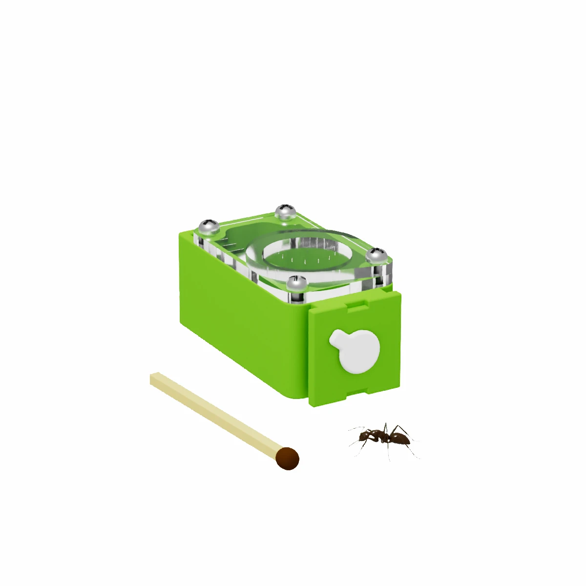 Incubadora de tubo de acrilico 16x100mm com área de alimentação