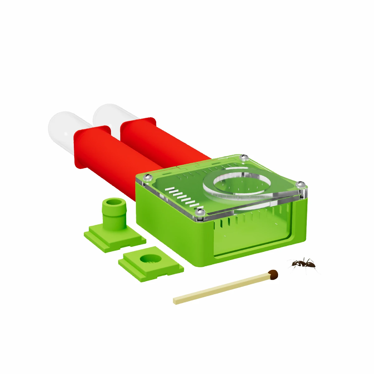 Incubadora dom 2 tubos de acrilico 16x100mm com área de alimentação