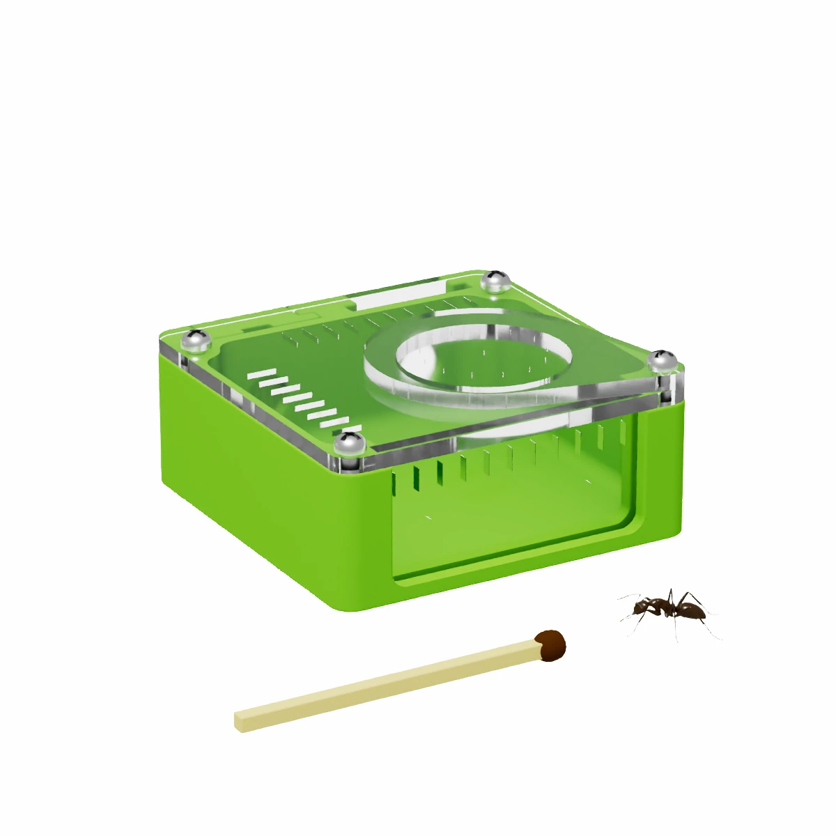 Incubadora dom 2 tubos de acrilico 16x100mm com área de alimentação